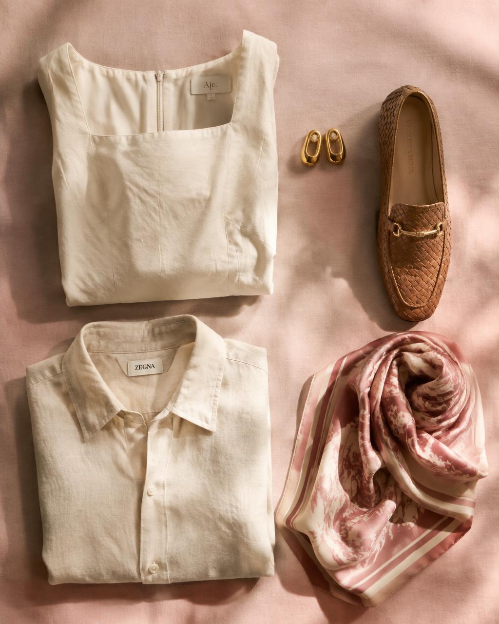 Clothes and accessories laid out
